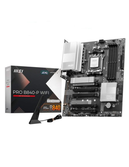 Msi placa base pro b840-p wifi amd,am5,b840,4ddr5,usb type-c,wifi,aura,atx