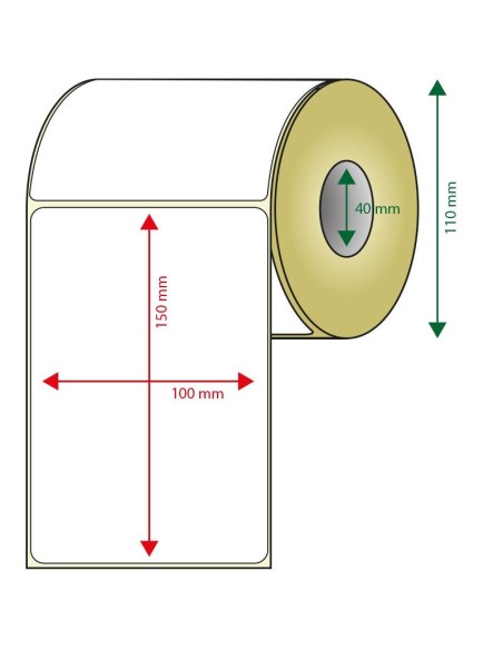 Approx Rollo Etiquetas Adhesivas Termicas 100mm x 150mm