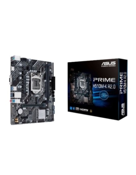 Asus placa base prime h510m-k r2.0 m-atx lga1200 gen 10 - 11 - 2xddr4 2666mhz m.2 usb3.2 glan
