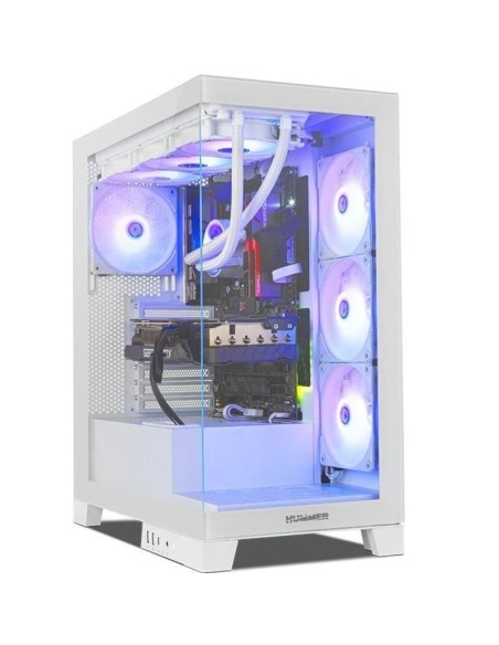 Nox Carcasa Hummer Glock Blanca Atx-Micro Atx-Mini Itx