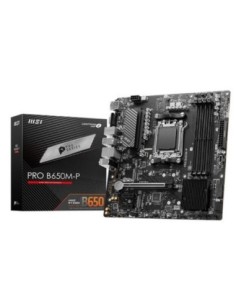 Msi placa base pro b650m-p am5 matx 4xddr5 amd,am5,b650,4ddr5,192gb,vga+hdmi+dp,4sata3+2m.2,2.5gbe,7usb3.2,matx
