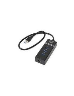 Omega Hub 4 Puertos Ouh34b Usb 3.0 Negro