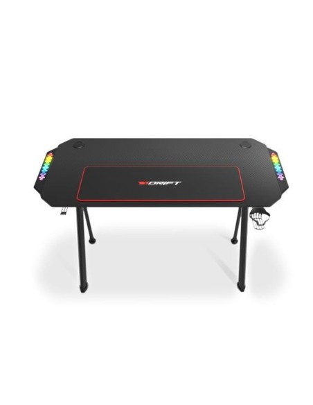 Drift mesa gaming drift dz175 rgb soporte auriculares y bebida / alfombrilla/ 120x60cm