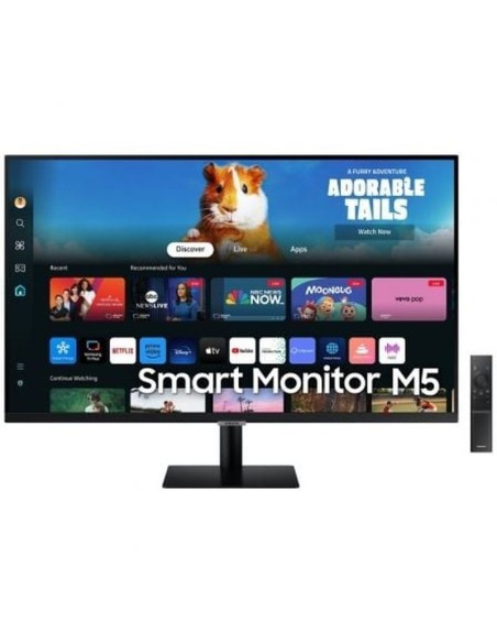 Samsung monitor smart m5 s27dm502eu 27- fhd smart tv negro hdmi - 60hz - vesa