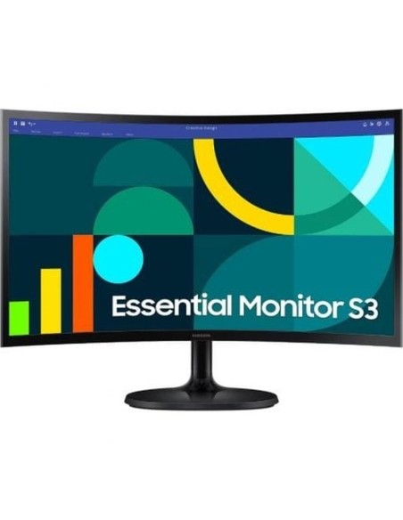 Samsung monitor curvo profesional essential s3 s36gd s24d364gau 24 negro hdmi - vga - 100hz- va- negro - vesa