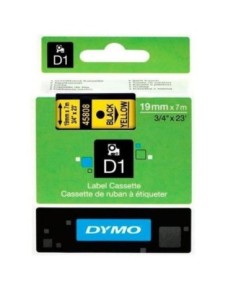 Dymo Cinta Tranferencia Termica 19mm Texto Negro Sobre Fondo Amarillo