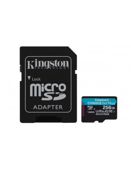 Kingston Micro Sd Dxc Canvas Go Plus 170r A2 U3 V30 Sdcg3 -256gb +Adapt