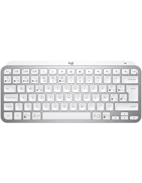 Logitech teclado inalambrico mx keys gris-blanco