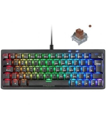 Mars gaming teclado alambrico mkminipro negro usb
