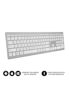 Subblim teclado extendido inalambrico bluetooth pure silver