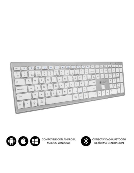 Subblim teclado extendido inalambrico bluetooth pure silver