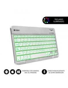 Subblim teclado bluetooth smbl30 iluminado silver