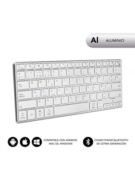 Subblim teclado bluetooth 3adc200 advance compact plata