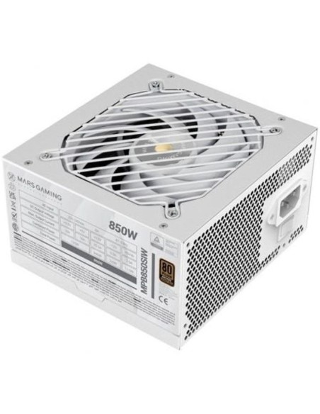 Mars gaming fuente de alimentacion mpb850si 850w 80 plus bronze blanca ventilador 12cm