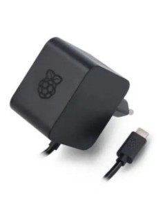 Raspberry fuente de alimentacion pi 5 usb c 27w negro