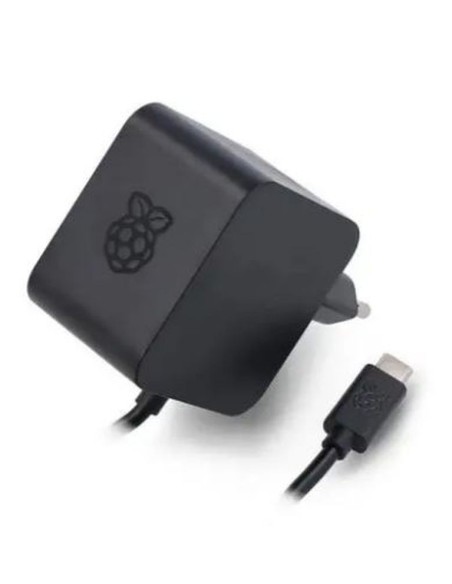Raspberry fuente de alimentacion pi 5 usb c 27w negro