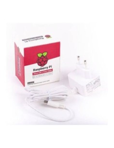 Raspberry fuente de alimentacion pi 4 usb-c 5.1v 3a blanco
