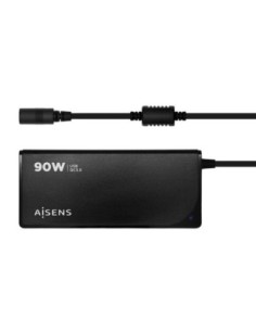 Aisens cargador de portatil de 90w automatico negro