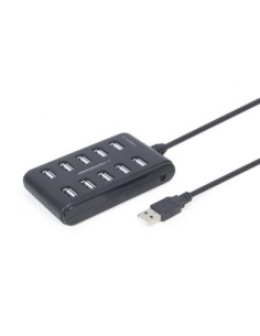 Gembird Hub Usb 2.0 10 Puertos Negro