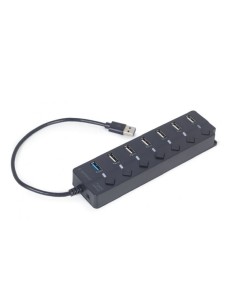 Gembird Hub Usb 3.0 A 1 Usb 3.1 + 6 Usb 2.0 Negro