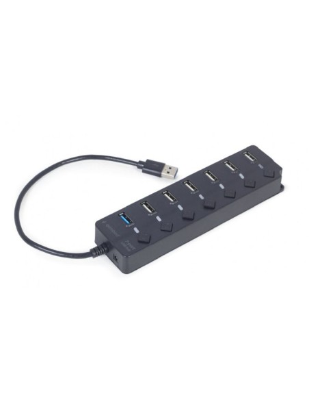 Gembird Hub Usb 3.0 A 1 Usb 3.1 + 6 Usb 2.0 Negro
