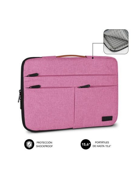 Subblim funda air padding 360 sleeve 15.6 rosa