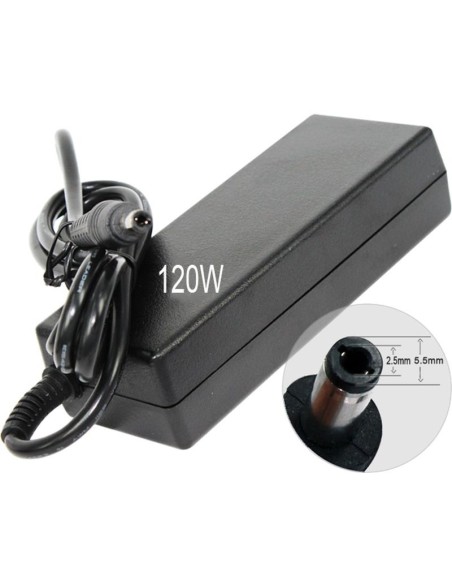 Cargador para portátil acer - asus - toshiba 120w 19v 6.32a 5.5 mm x 2.5 mm - 6352