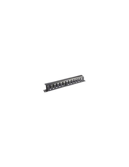Wp Guia Cable Panel De Gestión Del Cableado 2u Metalico Con Tapa Negra Ral 9005