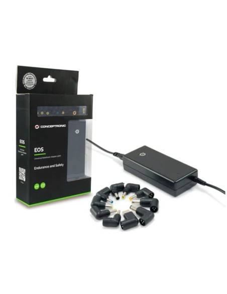 Conceptronic cargador universal de portatil 65w automatico 18v a 20v 10tips