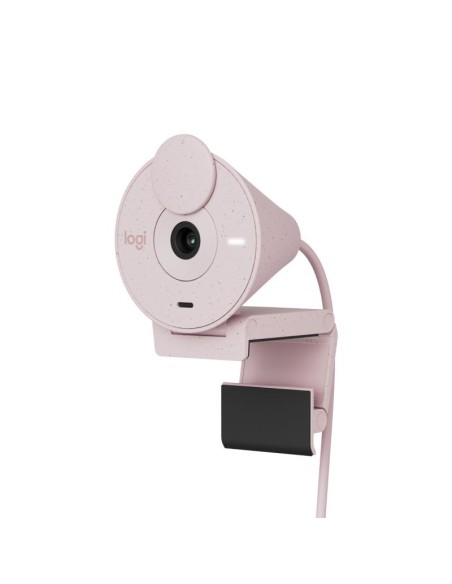 Logitech webcam brio 300 rosa full hd usb-c