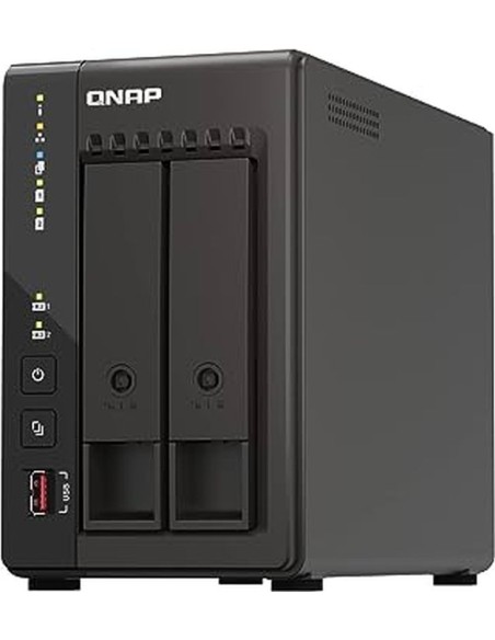 Qnap nas de 2 bahias y 8gb ram intel celeron j6412 4 núcleos 2ghz (hasta 2.6ghz)