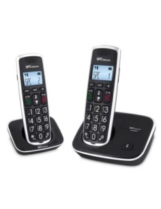 Spc telefono inalambrico comfort kaiser 7609n - pack duo- negro
