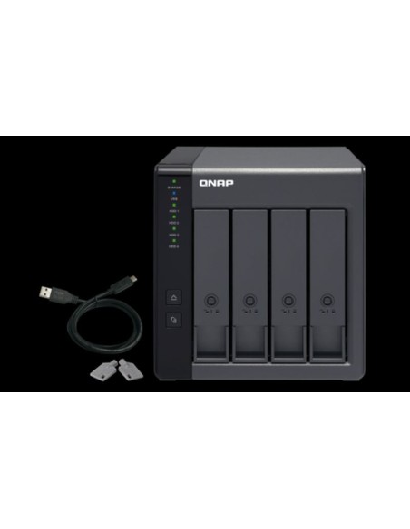 Qnap unidad de expansion nas 4 bay tr-004 caja de expansión de raid usb 3.2 gen 1 de 4 bahías