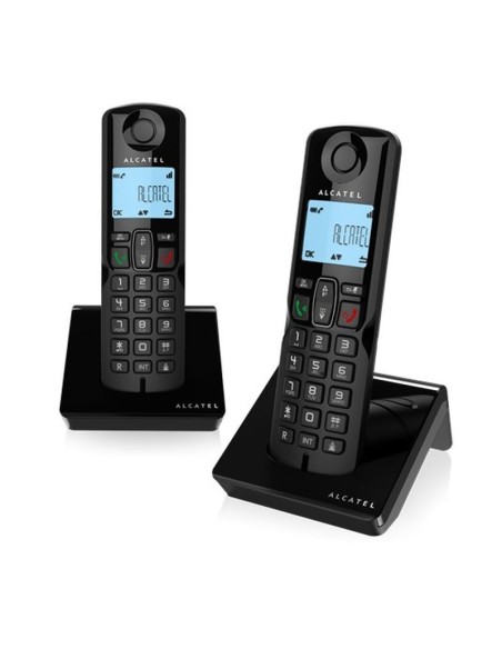 Alcatel telefono inalambrico dect s280 duo negro