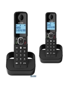 Alcatel telefono inalambrico dect f860 duo negro