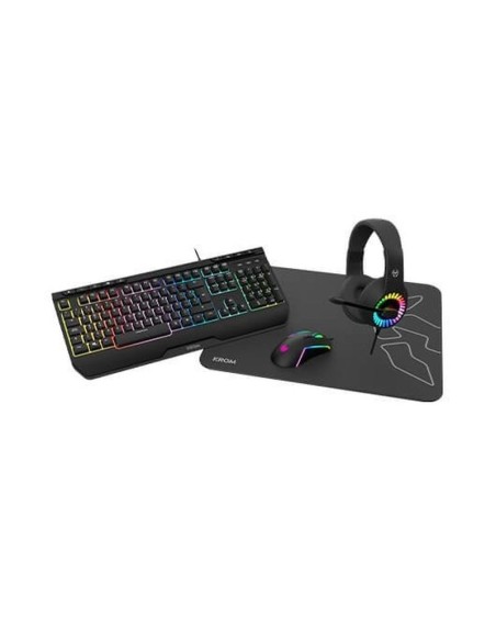 Krom pack kenya gaming pack raton teclado alfombrilla auriculares argb