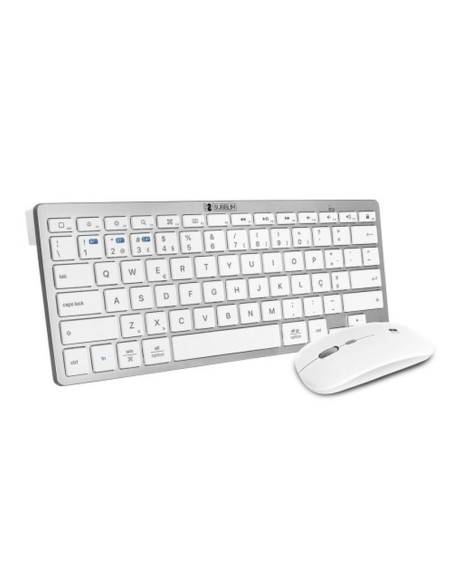Subblim teclado con ratón bluetooth multidispositivo compacto plata