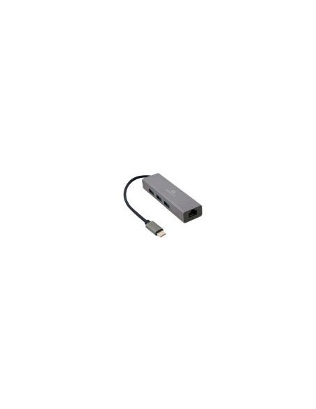 Gembird adaptador de red usb-c gigabit con concentrador usb 3.0 de 3 puertos
