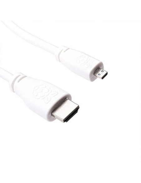 Raspberry Cable Micro Hdmi A Hdmi 1m Blanco Oficial Raspberry Pi
