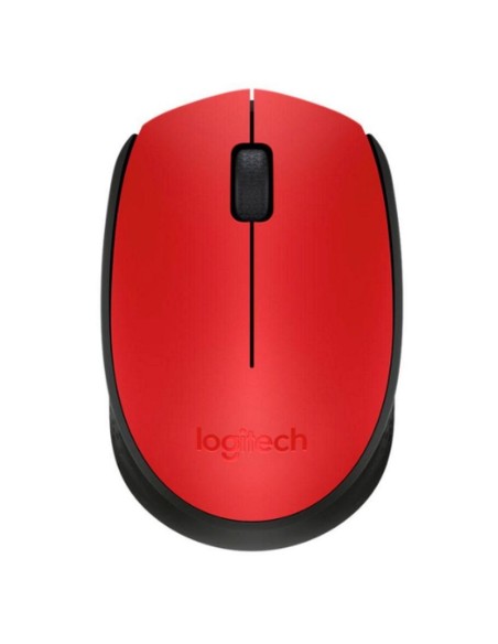 Logitech raton inalambrico m171 rojo-negro