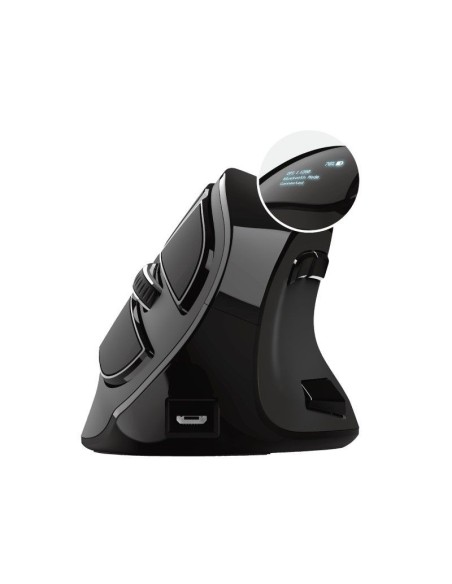Trust raton inalambrico voxx ergonomic diseño vertical 1200-2400dpi 9 botones