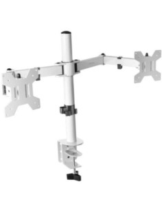 Mars gaming soporte de mesa para 2 monitores marm2 blanco hasta 8 kg