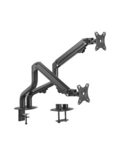 Gembird soporte de escritorio ajustable con brazo de montaje para dos pantallas 17-32 hasta 8kg inclinable