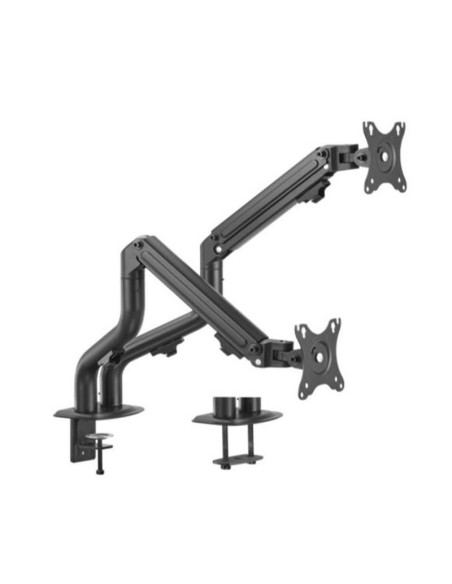 Gembird soporte de escritorio ajustable con brazo de montaje para dos pantallas 17-32 hasta 8kg inclinable