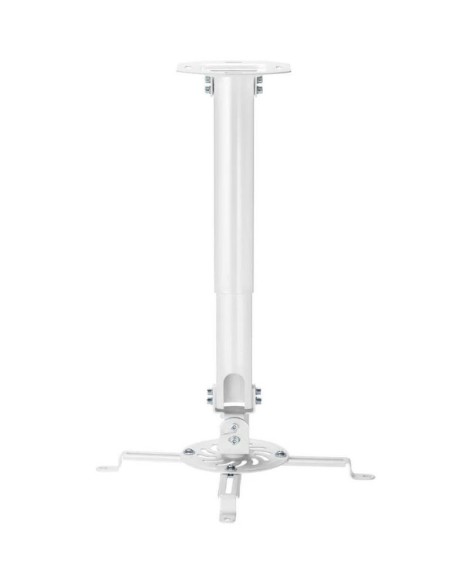 Aisens soporte de techo para proyector hasta 13,5 kg- blanco giratorio- inclinable- extensible