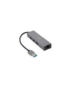 Gembird adaptador de red usb-am gigabit con concentrador usb 3.0 de 3 puertos