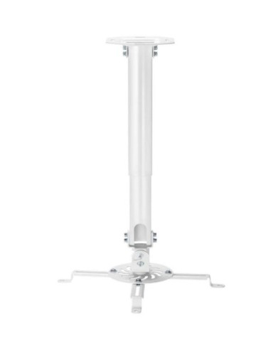 Aisens soporte de techo para proyector hasta 13,5 kg/ blanco giratorio/ inclinable/ extensible