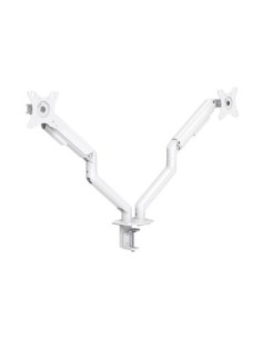 Tooq soporte de 2 monitorres para mesa blanco