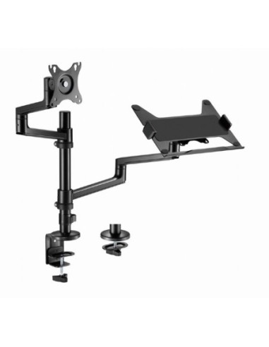 Gembird soporte brazo de monitor y bandeja de portatil ma-da-04