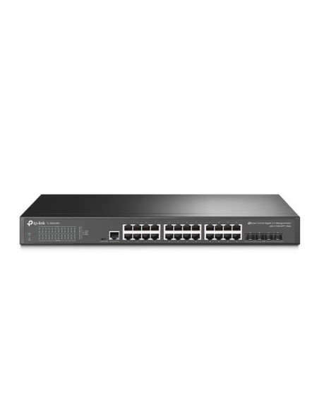 Tp-link switch gestionable jetstream de 24 puertos gigabit l2 con 4 ranuras sfp 10 ge